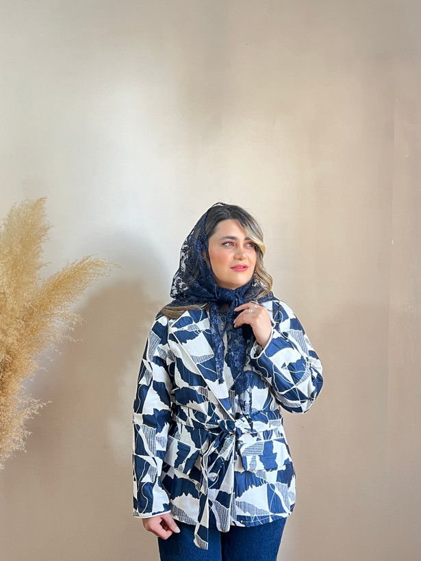 کت ژاکارد چهار فصل لاجورد
