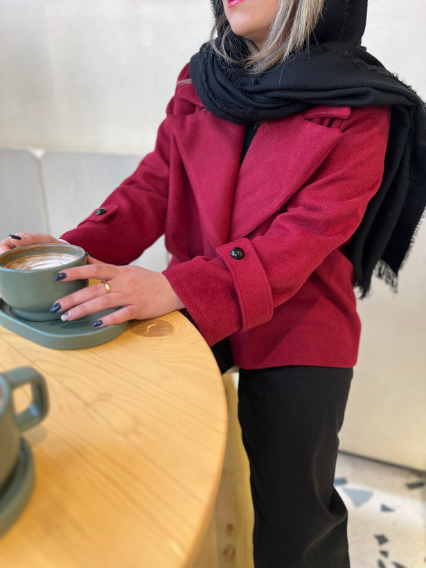 پالتو فوتر زرشکی